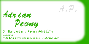 adrian pevny business card